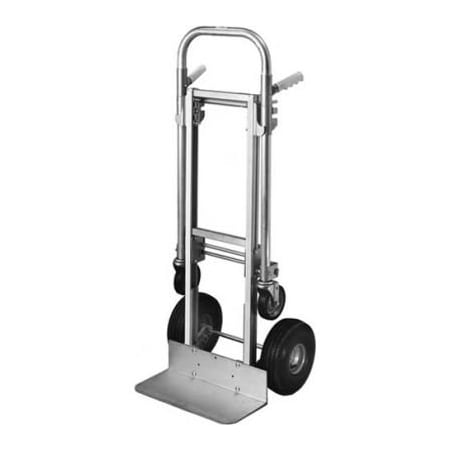 Milwaukee Hand Trucks Milwaukee 2-in-1 Aluminum Convertible Hand Truck - Pneumatic Wheels - 800 Lb. Capacity 45136
